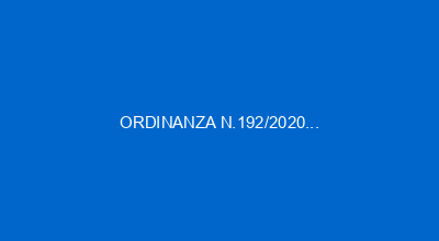 Ordinanza n.192/2020 Divieto volantinaggio