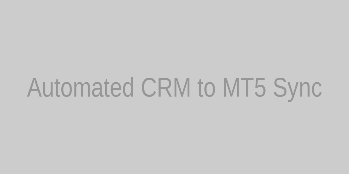 Automated CRM to MT5 Sync Flowchart