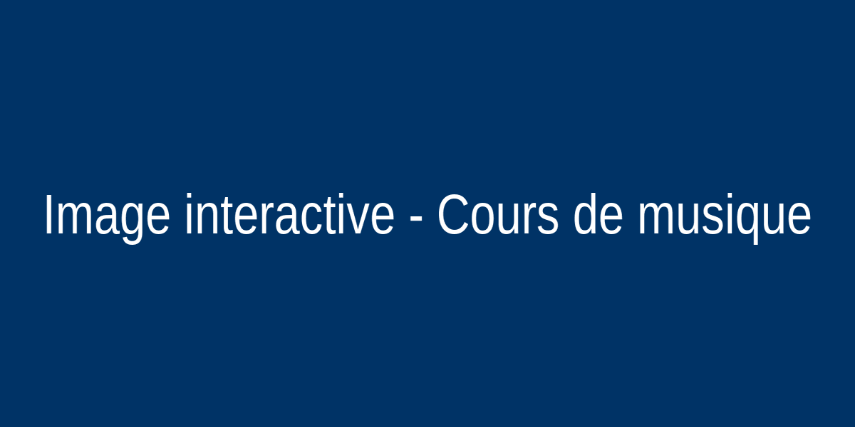 Cours de musique interactive