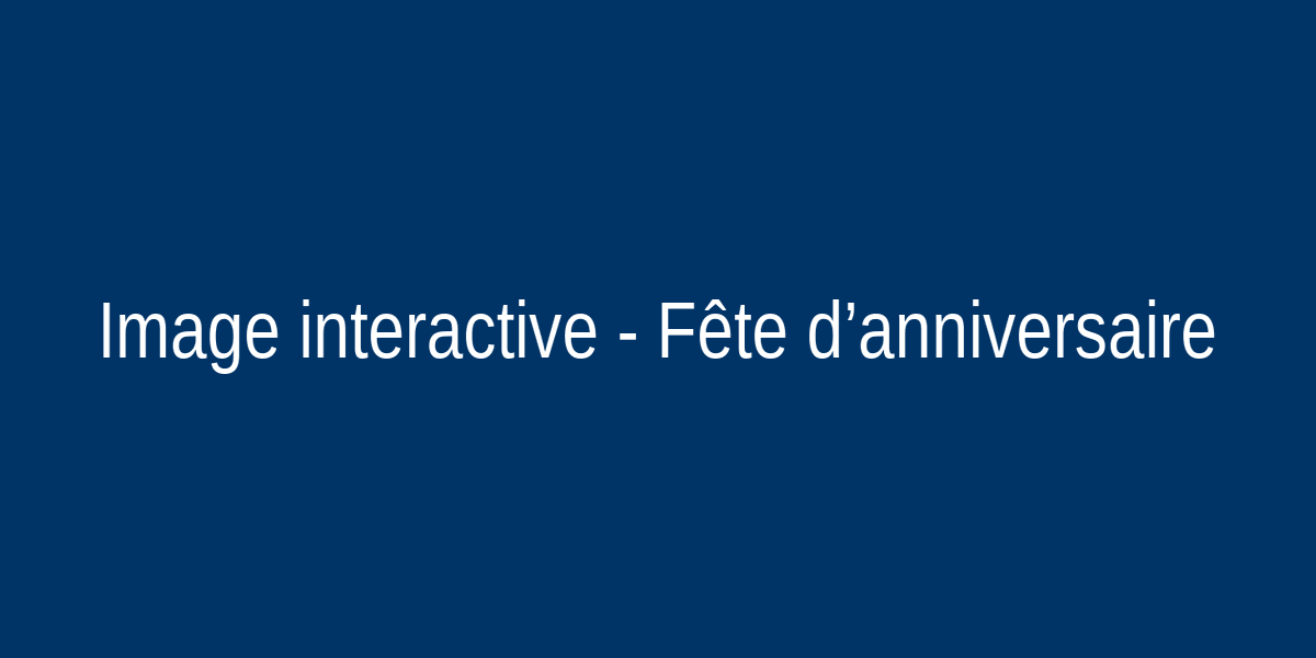 Fête d’anniversaire interactive