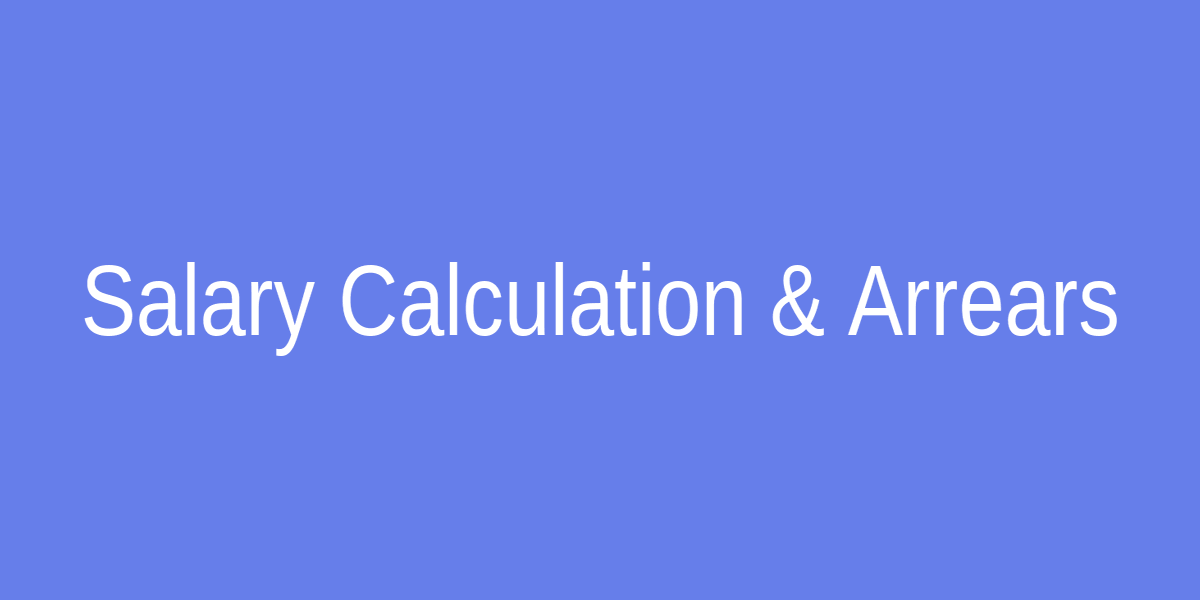 Salary calculation and financial planning