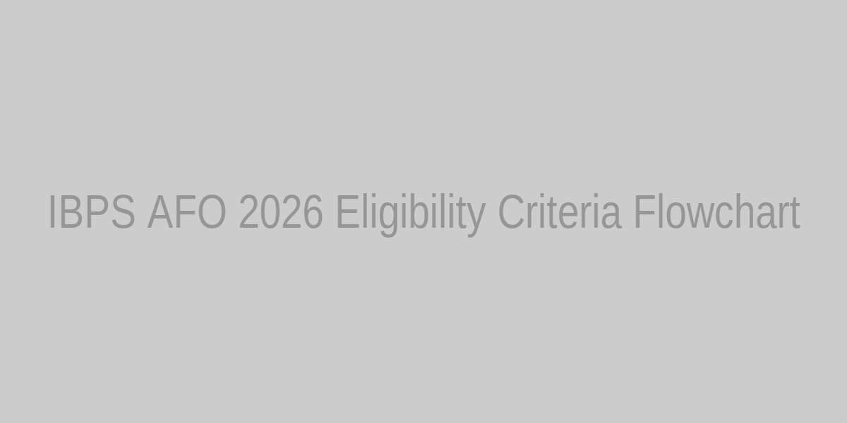 IBPS AFO 2026 Eligibility Criteria Flowchart