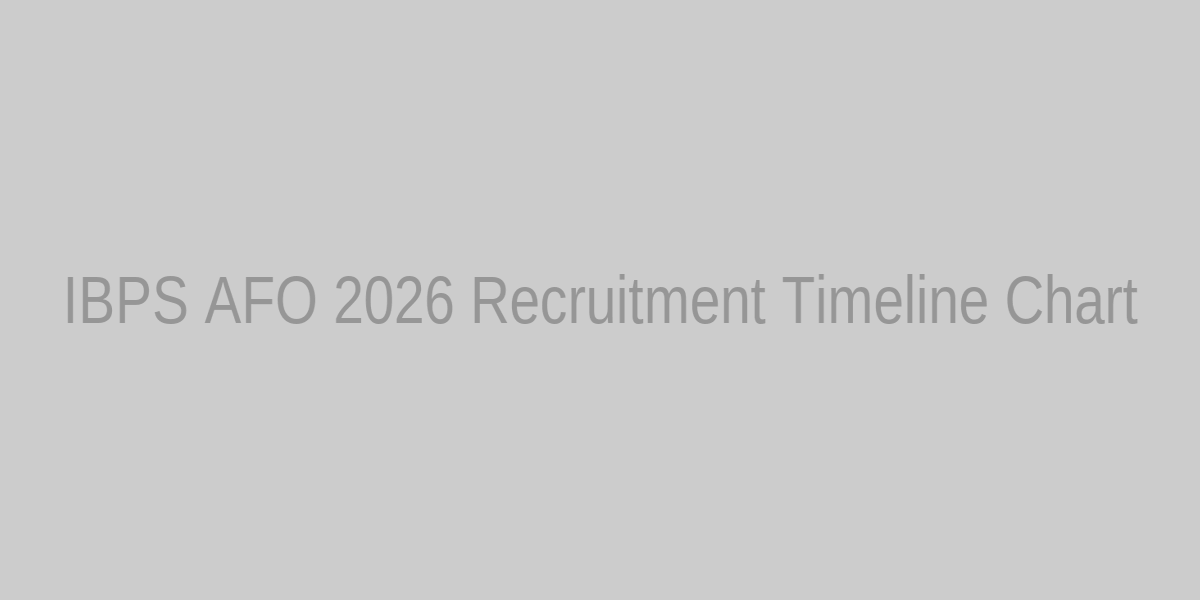 IBPS AFO 2026 Recruitment Timeline