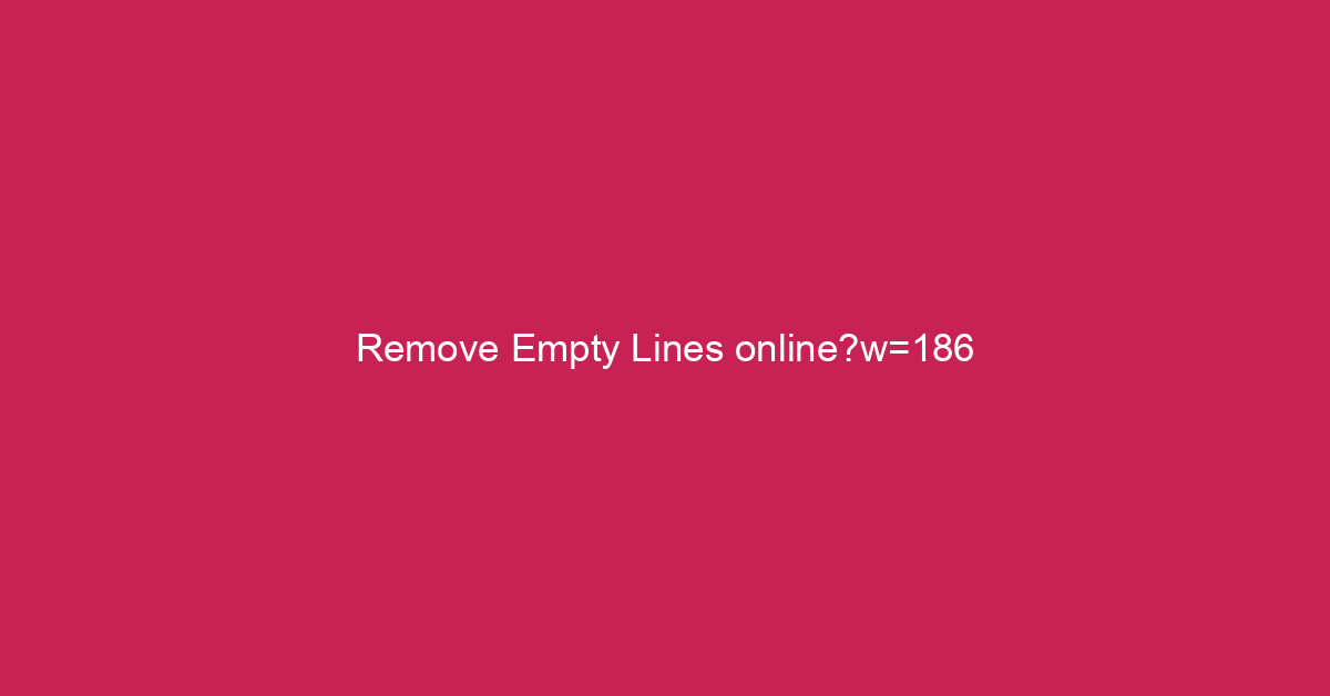 Remove Empty Lines Online Xo D ng Tr ng