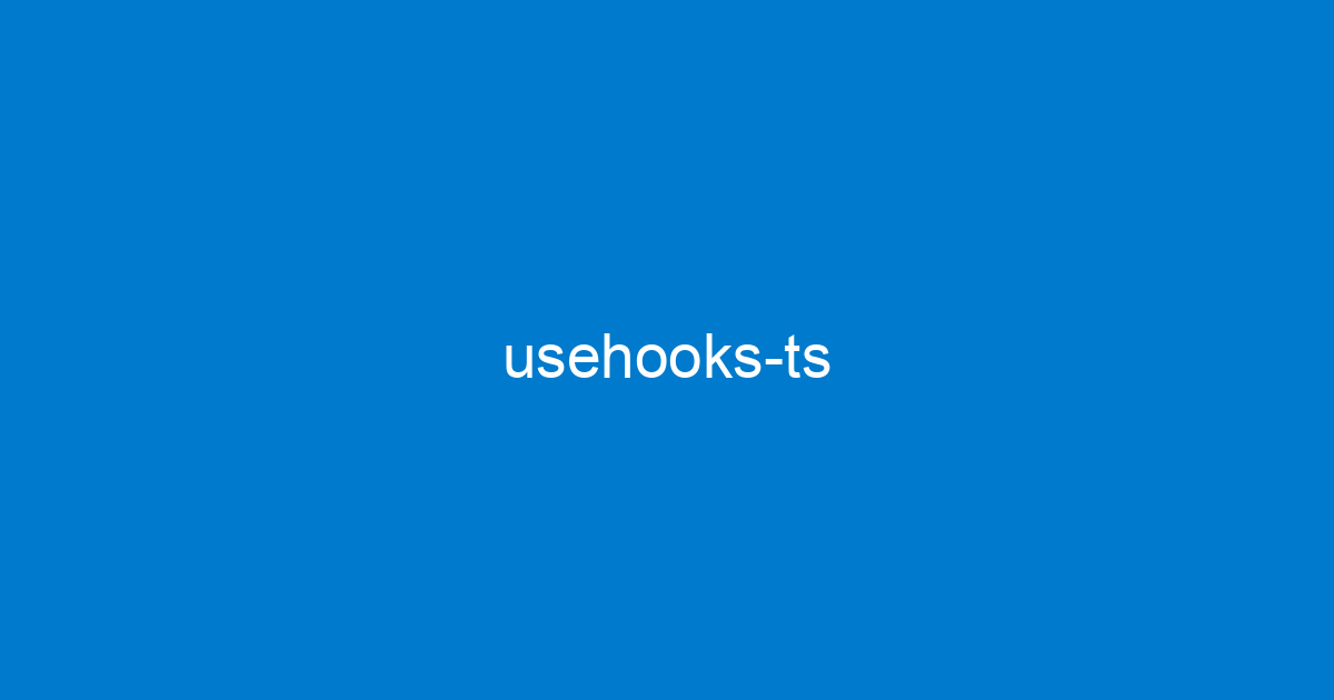 usehooks-ts