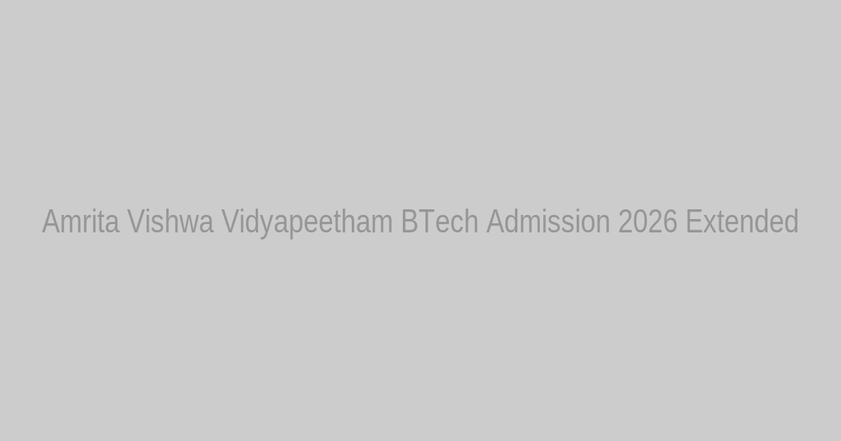 Amrita University BTech Admission 2026
