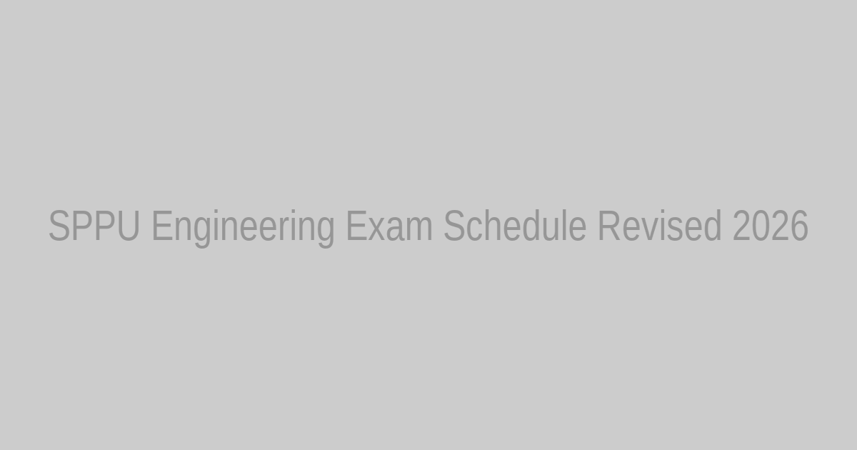 Hero Image Placeholder: SPPU Engineering Exam Notice Update