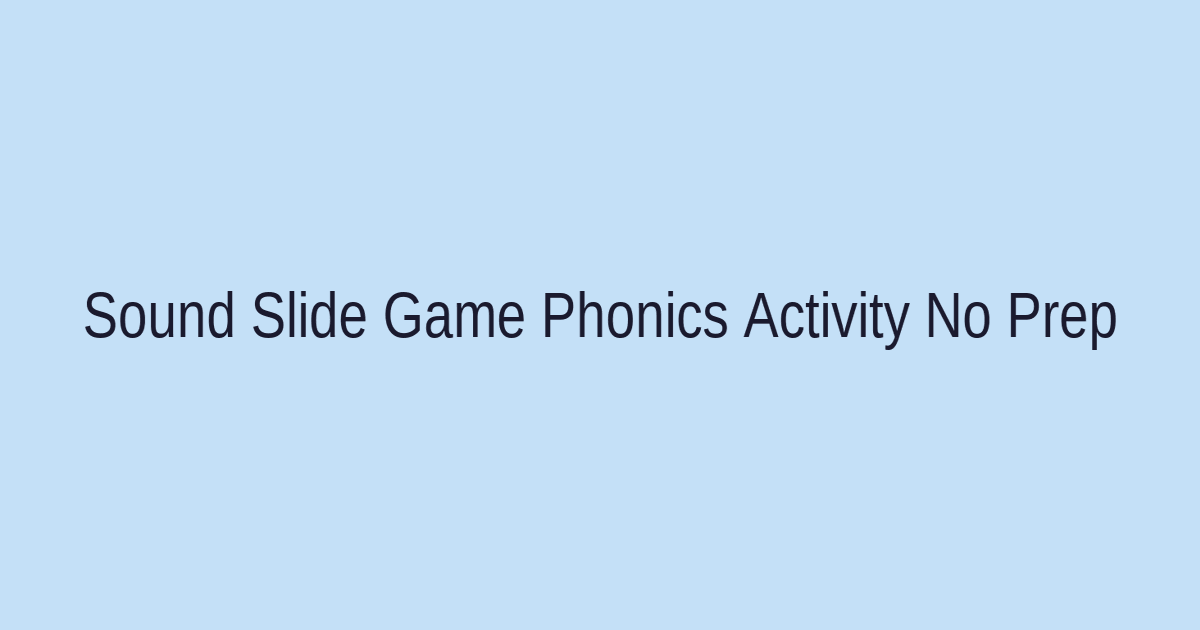 Sound slide game phonics activity no prep setup with colored chips and letter cards on a DIY wooden track