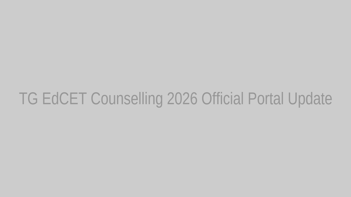 Hero Image Placeholder: TG EdCET Counselling Portal Interface