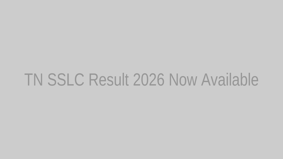Featured Image Placeholder: Tamil Nadu Board SSLC Result 2026 Announcement Graphic