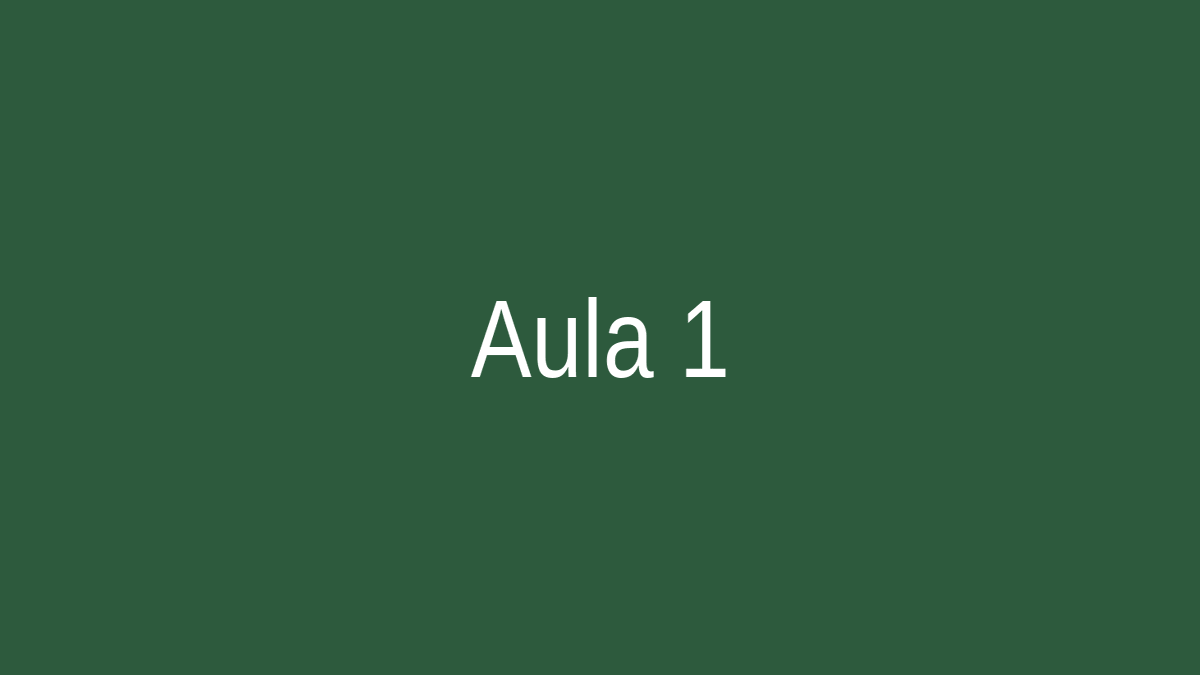 Aula 1