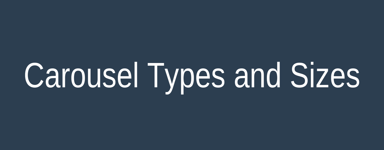 Different carousel types from small kiddie to double-decker models