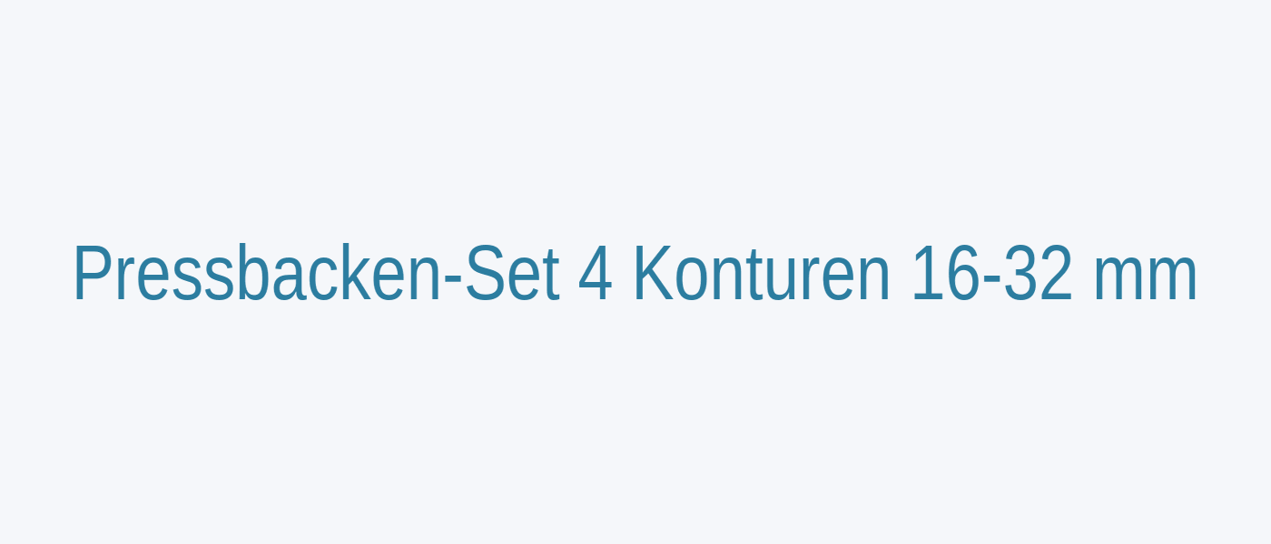 Professionelles Pressbacken-Set für Rohrverbindungen