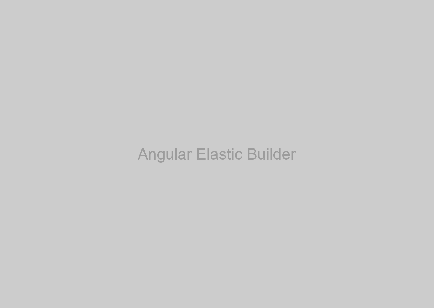 Angular Elasticsearch Query Builder