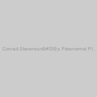 Conrad Stevenson's Paranormal P.I.