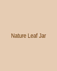 Nature leaf design ceramic jar