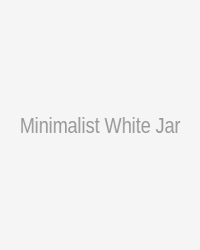 Minimalist white ceramic jar with cork lid