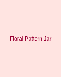 Floral patterned ceramic jar