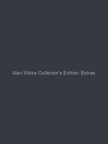 Alan Wake Collector's Edition Extras for steam