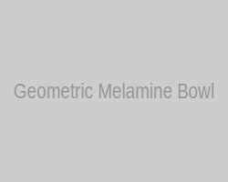 Melamine bowl with geometric pattern
