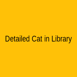 Image of a detailed Persian cat in a Victorian library generated by Midjourney
