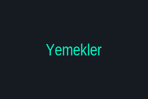 Yemekler