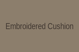 Embroidered Linen Cushion