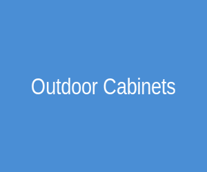 Weatherproof outdoor cabinets