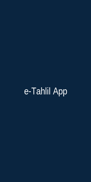 e-Tahlil Uygulama Ekranı