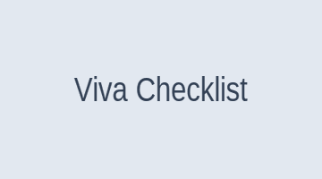 Viva checklist preview