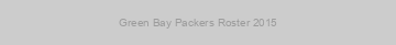 Green Bay Packers Roster 2015