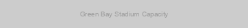 Green Bay Stadium Capacity