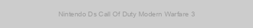 Nintendo Ds Call Of Duty Modern Warfare 3