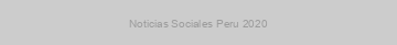 Noticias Sociales Peru 2020