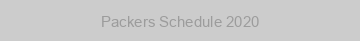 Packers Schedule 2020
