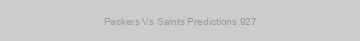 Packers Vs Saints Predictions 927