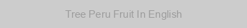 Tree Peru Fruit In English