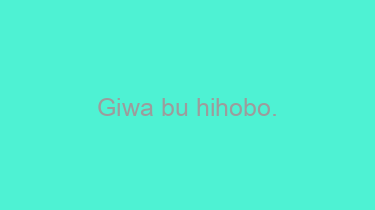 Giwa+bu+hihobo.