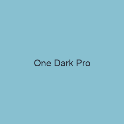 One Dark Pro