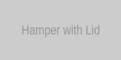 Laundry hamper with wooden or fabric lid