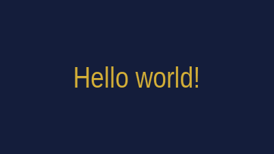 Hello world!