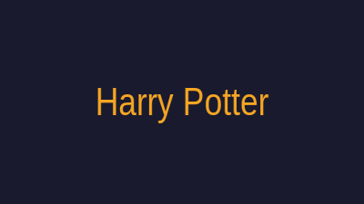 Harry Potter