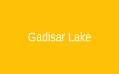 Gadisar Lake