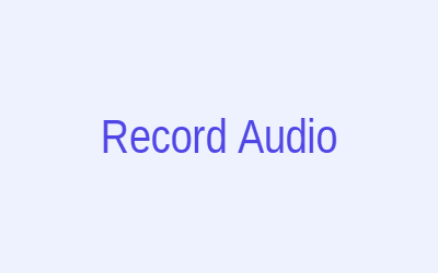 Step 1: Record your voice