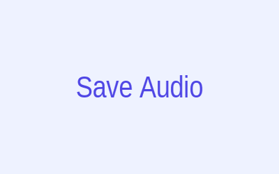 Step 3: Save Audio
