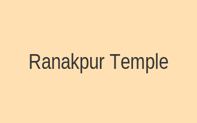 Ranakpur Jain Temple
