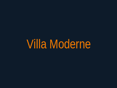 Villa moderne