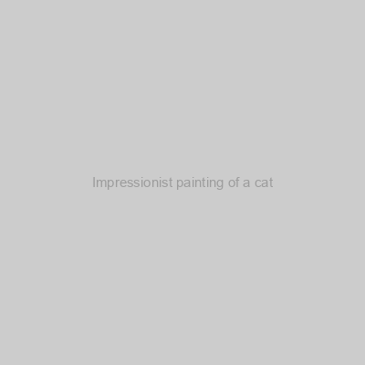 Impressionist painting of a cat