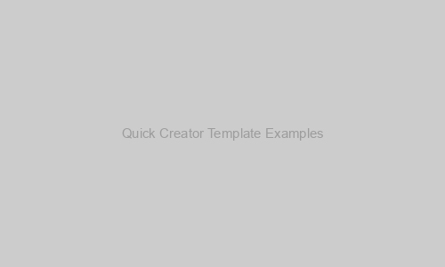 Quick Creator Template Examples