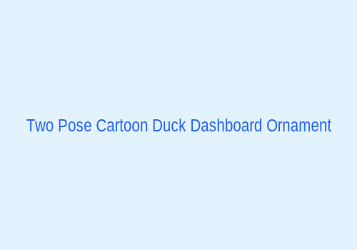 Two Poses Cartoon Duck Car Dashboard Ornament